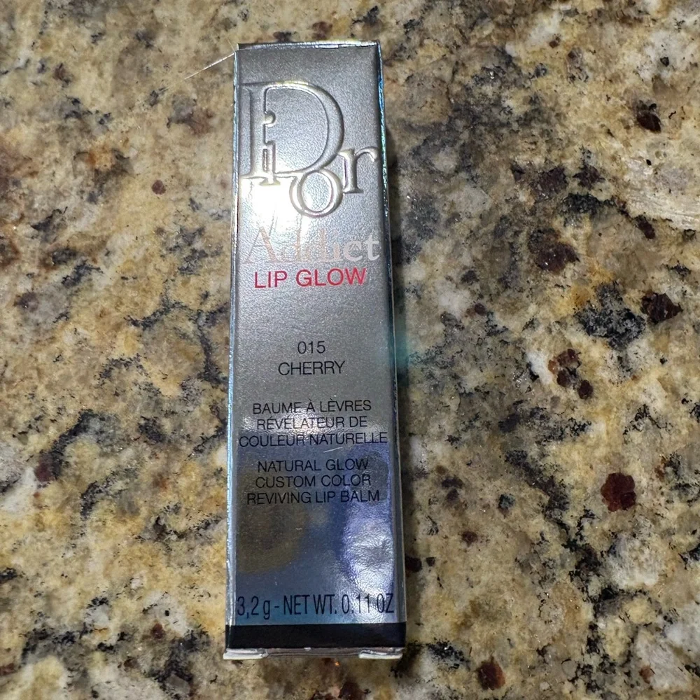 DIOR NWT addict lip glow #15 cherry natural glow custom color revealing lip balm